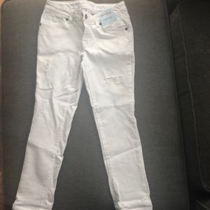Cat & Jack Distressed White Super Skinny Jeans